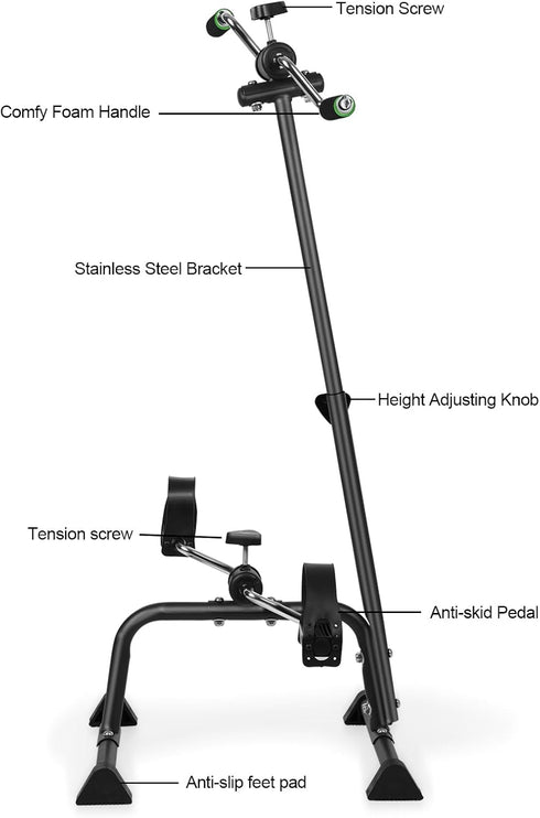 SamFansar Exercise Bike for Seniors | Pedal Exerciser Bike Hand Arm Leg and Knee Peddler Adjustable Exercise Equipment