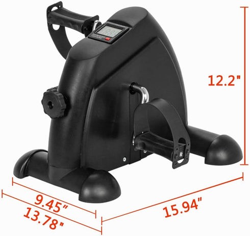 Byya W002K Mini Exercise Bike with Adjustable Resistance,LED Display,Portable Fitness Pedal Stationary Under Desk Foot