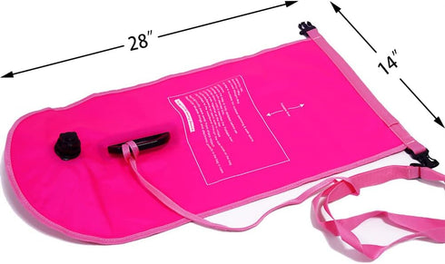 NuCamper Swim Buoy for Open Water Swimmers - Waterproof Dry Bag with Adjustable Waist Belt, Large Capacity 28L