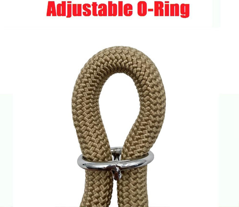 Braided Pro Training Dog Collar, No Pull Round Slip Collar with Slidable Stop Ring for Medium/Large Dogs (M+(1/2") -