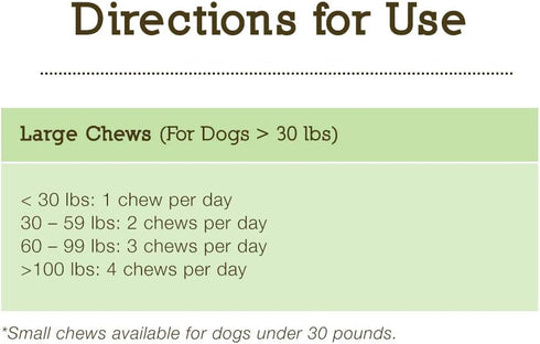 Herbsmith Senior Dog Wisdom Supplement for Dementia - DHA for Brain Health, 60ct Large Chews