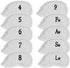 Premium Magnetic Leather Iron and Wedge Golf Club Head Covers | Set of 10 | Fits Most Clubs