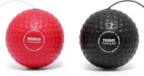 Training Reflex Ball - Adjustable Elastic Head Band, Light Weight Soft Foam Balls - Improve Hand to Eye Coordination, Reaction Speed, Focus, Accuracy - Cardio Sports Exercise Equipment by YMX BOXING
