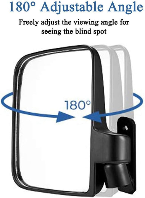 Universal Golf Cart Side Mirrors - Golf Cart Mirror with Turn Signal Light, Rear View Mirrors for Club Car, Ezgo, Yamaha
