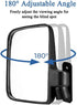 Universal Golf Cart Side Mirrors - Golf Cart Mirror with Turn Signal Light, Rear View Mirrors for Club Car, Ezgo, Yamaha