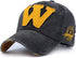 Vintage Denim Baseball Cap Trucker Hat with Embroidered W, Retro Frayed Edge Sunhat, 100% Cotton