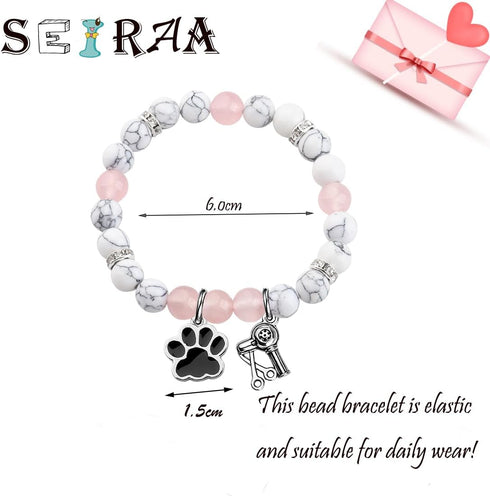 SEIRAA Dog Groomer Gift Bead Bracelet - Always Remember to Be Who You Are Dog Grooming Jewelry for Pets