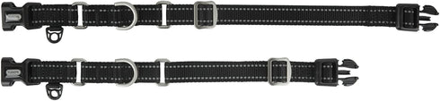 Reflective Martingale Collar for Dogs, Quick Snap Buckle Anti-Pull Nylon Safe Slip Collar for Easy Walking (Black,