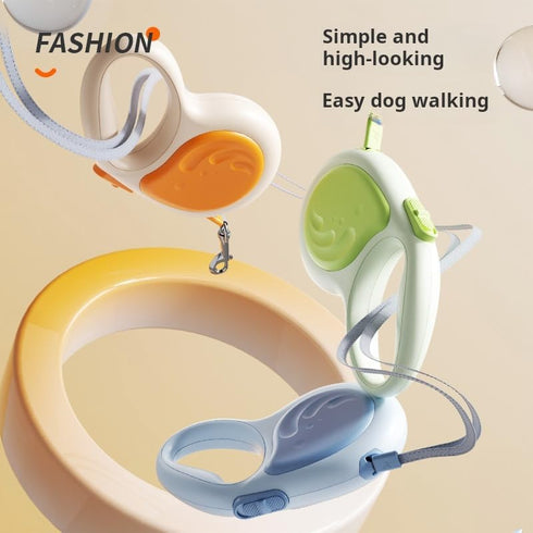 Retractable Dog Lead - Automatic Extendable 10ft/16ft Leash for Small, Medium, and Large Dogs (Orange, 10ft/3m)