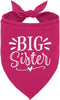 ZPPRJF Big Sister Dog Bandana, Dog Bandana, Deep Pink Pet Dog Scarf Accessories,