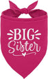 ZPPRJF Big Sister Dog Bandana, Dog Bandana, Deep Pink Pet Dog Scarf Accessories,