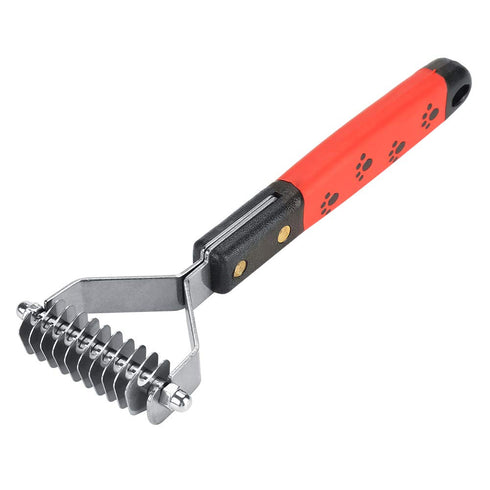 Oumefar Pet Hair Comb - Stainless Steel Pin Grooming Deshedding Tool for Cats, Dogs & Horses (M377-10)