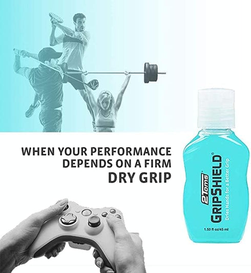2Toms GripShield, Non-Sticky Grip Enhancer, Dry Grip Solution for Sweaty Hands, Tennis, Pickleball, Golf, Pole Dancing