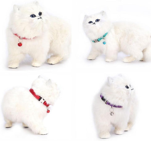 Red Cat Collar with Bells - Reflective Nylon Metal Buckle Extra Small Puppy Collar with Bell for Tiny Male Dogs and