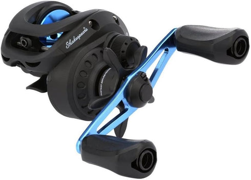 Shakespeare Agility Low Profile Fishing Reel, Left Handle, Multi-Disk Drag System, 90mm Handle