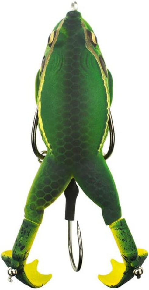 LUNKERHUNT Frog Bait for Bass Fishing, Soft Hollow Body Weedless Frog Lure with Sharp Hooks