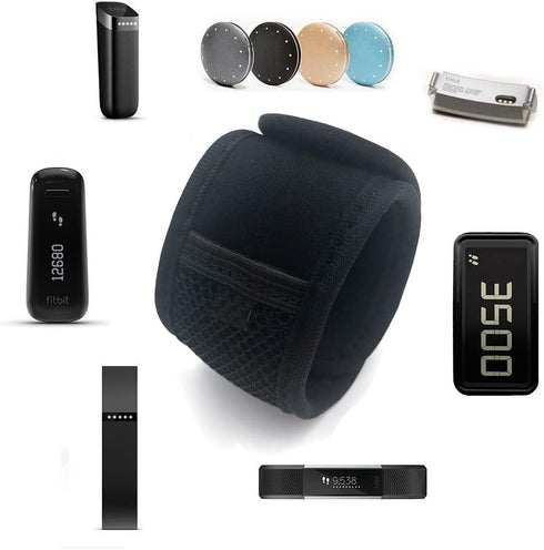 Wanty Adjustable Buckle Arm Bracelet - Wear Band with Mesh Pouch for Fitbit ONE/Fitbit Flex 2/Activity Tracker