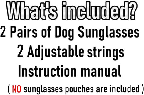 G016 Dog Cat Pet Round Sunglasses Goggles, 2-Pack for Small Breed Dogs up to 15lbs (Black + Pink)