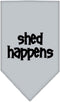 Pet and Dog Bandana Screen Printed, Shed Happens Grey Large