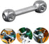 SaiDian 2Pcs Dog Bone Hexagon Wrench Mini Pocket Wrench Bicycle Repair Tool Metal Bicycle Spanner 6-12mm Hexagon Holes Silver Multi-Tool by SaiDian