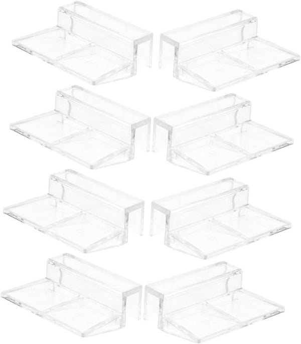balacoo 8pcs Aquarium Cover Bracket, Fish Tank Accessories Lid Handle Clip for 10mm Acrylic and Glass
