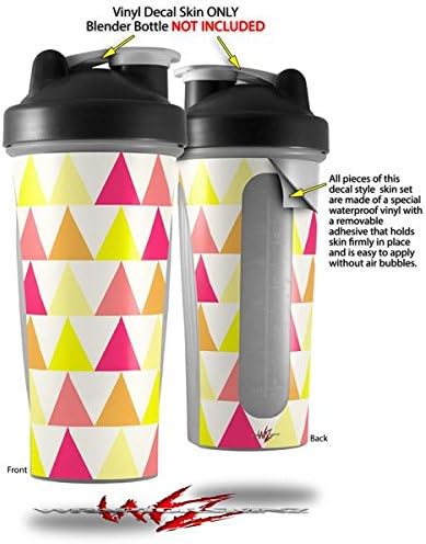 28oz Decal Style Skin Wrap works with Blender Bottle Triangles Warm (BOTTLE NOT INCLUDED)