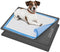 Skywin-Pet Food Mat, 30 x 36 Inches Non Slip Waterproof Tray for Food and Water, Silicone Dog Bowl Mat (Grey)