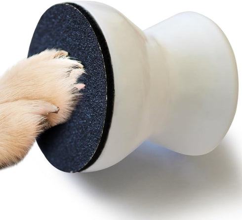 Dog Nail File - Upgraded Scratch Board with 1 White Nail File and 4 Replaceable Sandpapers for Pet Nails.