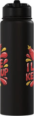 Ketchup Enthusiast Condiment Lover I Love Ketchup Sauce Passionate Fan Stainless Steel Insulated Water Bottle