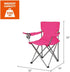 Generic Quad Folding Camp Chair with Cup Holder, Pink Portable Outdoor Chair for Camping, Beach & Sports