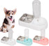 Crate Dog Bowl Set with Automatic Water Dispenser, Detachable Stainless Steel Bowl, Hanging Pet Cage Feeder for Small