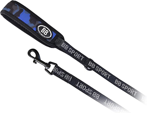 BUDDY BELT Sport Leash - Blue CAMO (1/2" x 4')