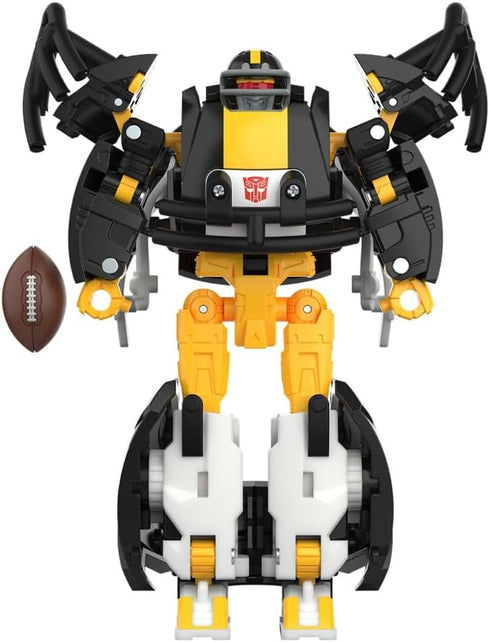 5.5-Inch 8+ Transformers NFL Pittsburgh Steelers Steelsmash Action Figure Changes from Robot to Helmet, Football Toys