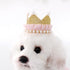 Girl Dog Birthday Hat Bandana Kit, Princess Decorations with Crown for Cats and Dogs, 1st Birthday Gift (PinkGold).
