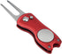 Golf Divot Repair Tool with Pop-up Button & Magnetic Ball Marker Pitch Mark, Lightweight, Portable, Mini Divot Repair