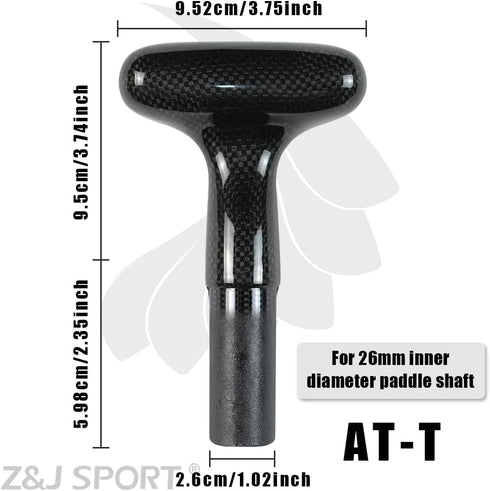 Z&J SPORT Carbon Fiber Paddle Handle Replacement for Stand-up Paddle, DIY Palm Handle