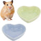 2 Pcs Hamster Ceramic Food Bowl, Anti-Turning Food & Water Dish for Hamster, Gerbil, Hedgehog (Green, Purple)