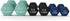 HolaHatha Neoprene Dumbbell Free Hand Weight Set with Rack, 2, 3, 5, 8, and 10 Pound for Home Exercises