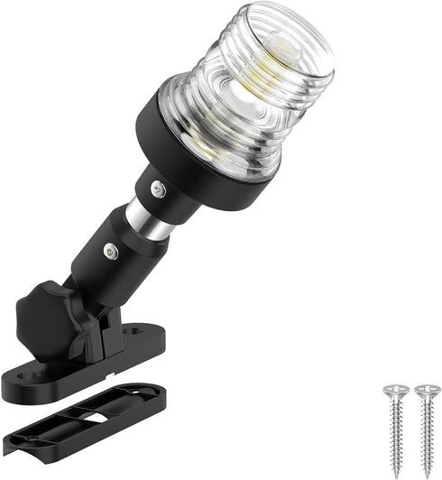 6 Inches Pontoon Stern Light Bimini Mount, Bimini Light for Pontoon Boat