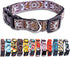 Dog Collars for Small, Medium & Large Dogs - Adjustable, Durable Patterns for Male and Female Dogs - White Woven
