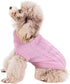 FAMI Dog Clothes, Soft Winter Puppy Sweaters for Dogs Small XS S, Cat Apparel (Pink, Large)