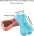 3 Pcs Dog Double Bowls Bone Shaped Feeder Pet Plastic Bowl Water Food Feeding Container Smooth Surface Designed Dish by EORTA for Puppy Dog Cat Small Animals, Random Color