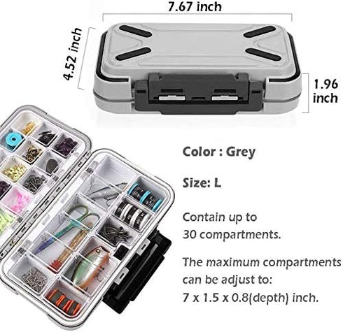 Fishing Lure Boxes, Waterproof Portable Tackle Box Organizer, Mini Utility Fishing Box for Storing Tackle Set