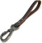 Genuine Leather Short Dog Lead, Heavy Duty Traffic Leash with Metal Hook, Handmade for Large Medium Dogs Training