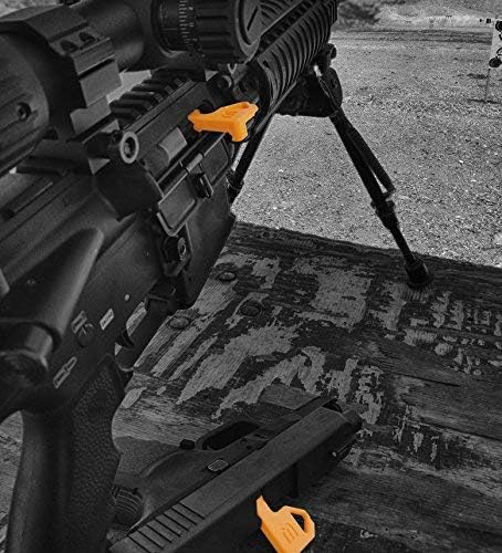 Monstrum Chamber Safety Flag with Built-in Flathead Tool and Slide-on Picatinny Rail Adapter (Pack of 6)