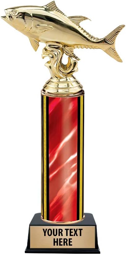 9.4" Red Tuna Fish Trophies - Customized Tuna Fish Trophy Awards