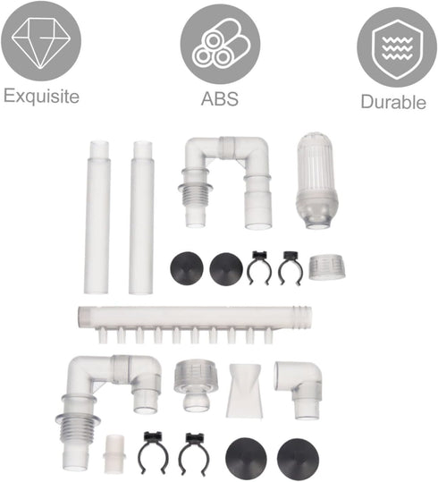 1 Set Plumbing Fittings for Fish Tank Filter Tube, Aquarium Filter Water Tubing, External Filter Water Case Overflow Kit