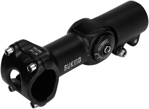 FOMTOR Bike Stem Adjustable MTB Stem, 0~90 Degree, 80mm 90mm 110mm, Suitable for Most Mountain Bike, Road Bike, BMX