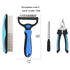 YSYZTXA 4-Piece Ultimate Pet Grooming Kit | Stainless Steel Nail Clipper, Deshedding Brush, Metal Comb & Tools for Cats
