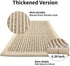 FUKUMARU Cat Scratcher Mat, 23.6 X 15.7 Inch Natural Sisal, Horizontal Cat Floor Scratching Pad (Cream - Thicken)